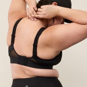 Black invincible Sports Bra with Adjustable Straps